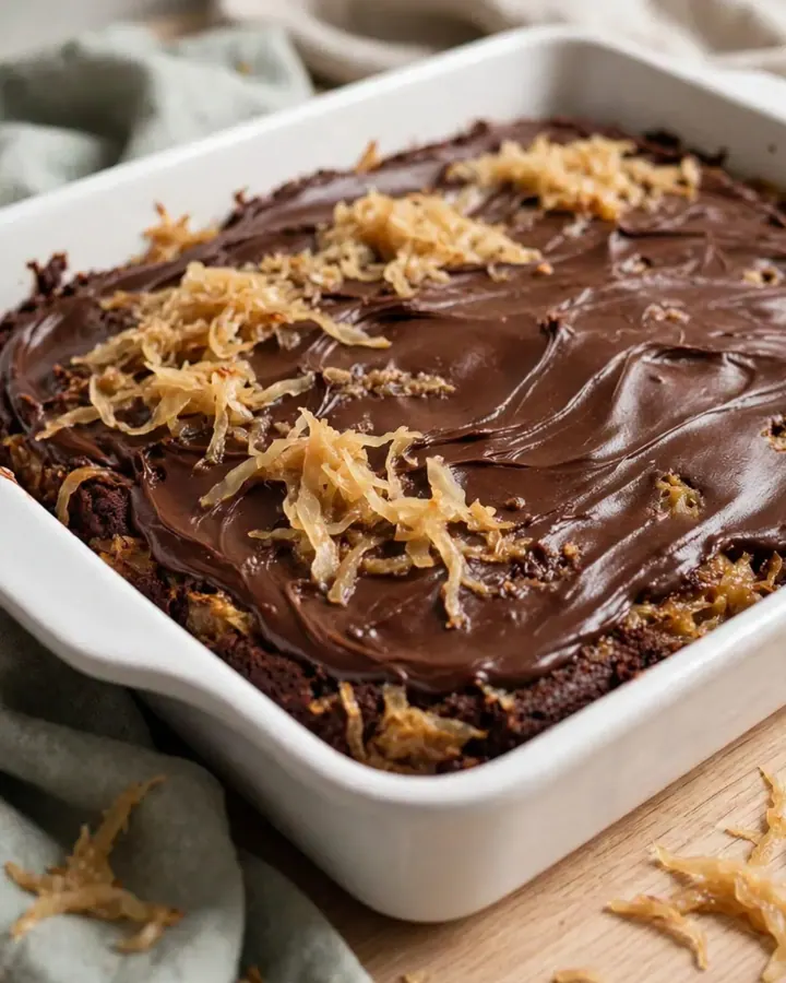 Fourchette s’enfonçant dans une part de gâteau au chocolat moelleux et riche.