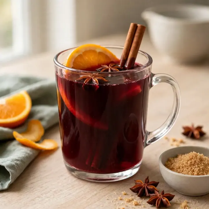 Vin chaud traditionnel à la mijoteuse