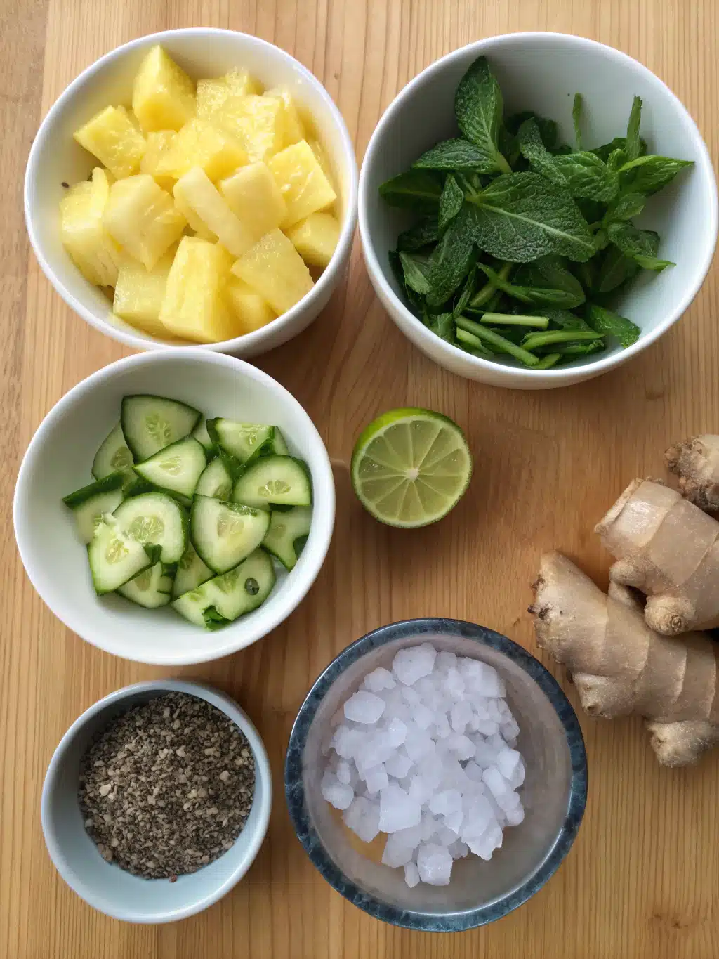mounjaro brazilian diet drink served over ice with pineapple and mint garnish