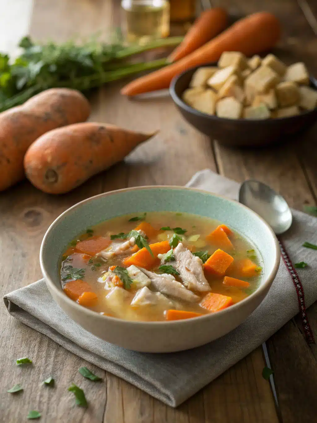 How to Serve sweet potato chicken soup Recipe