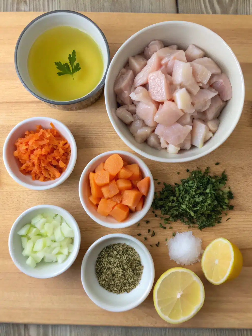 Ingredient Preparation Guide for sweet potato chicken soup Recipe