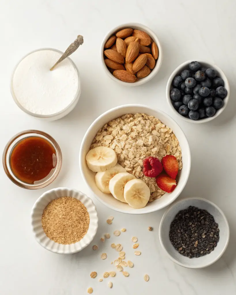 Ingredient Preparation Guide for healthy oatmeal Recipe