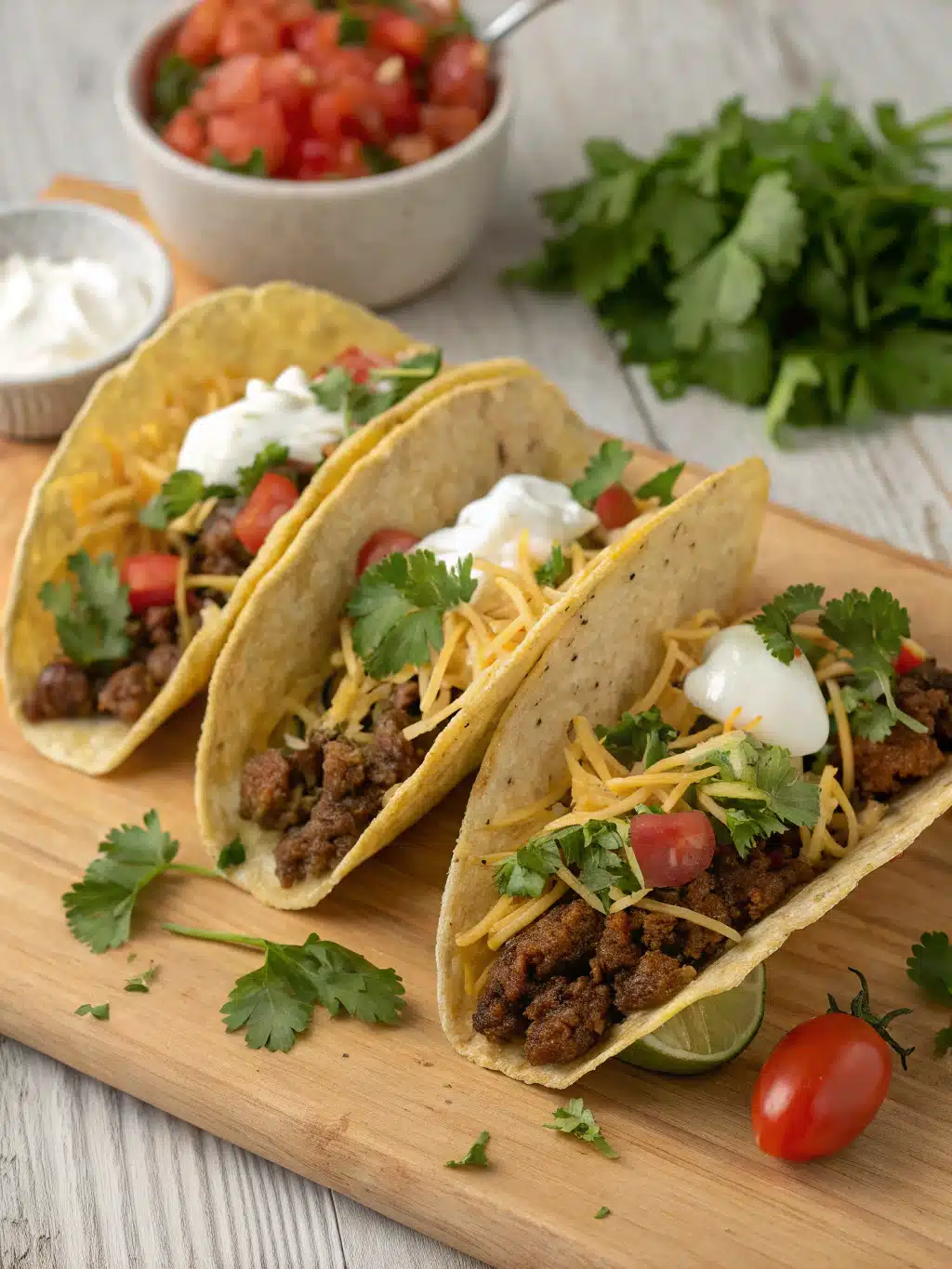 How to Serve ground beef tacos Recipe