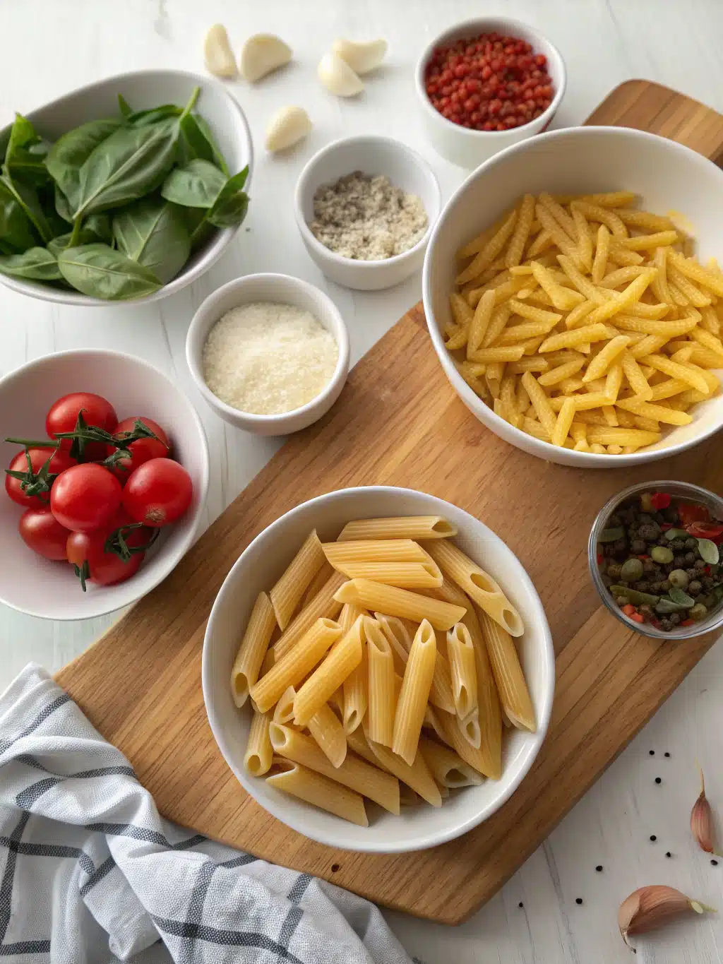 How to Serve spicy garlic penne pasta Recipe