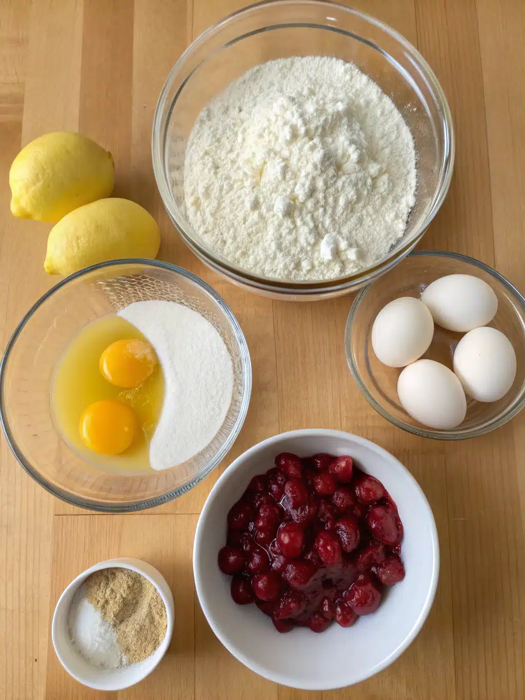 Ingredient Preparation Guide for cherry lemon bars Recipe
