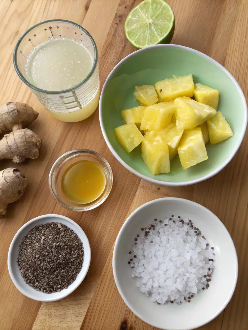 Ingredient Preparation Guide for mounjaro pineapple drink Recipe