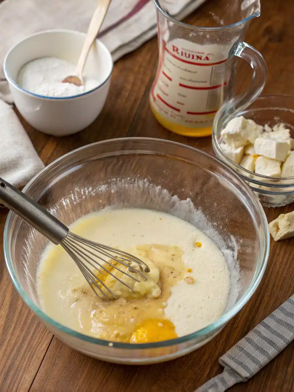 Golden Krusteaz pancakes cooking on a griddle