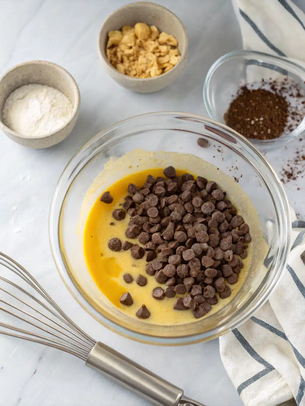 Smooth chocolate mixture Melting chocolate and butter for Dubai dark chocolate bar