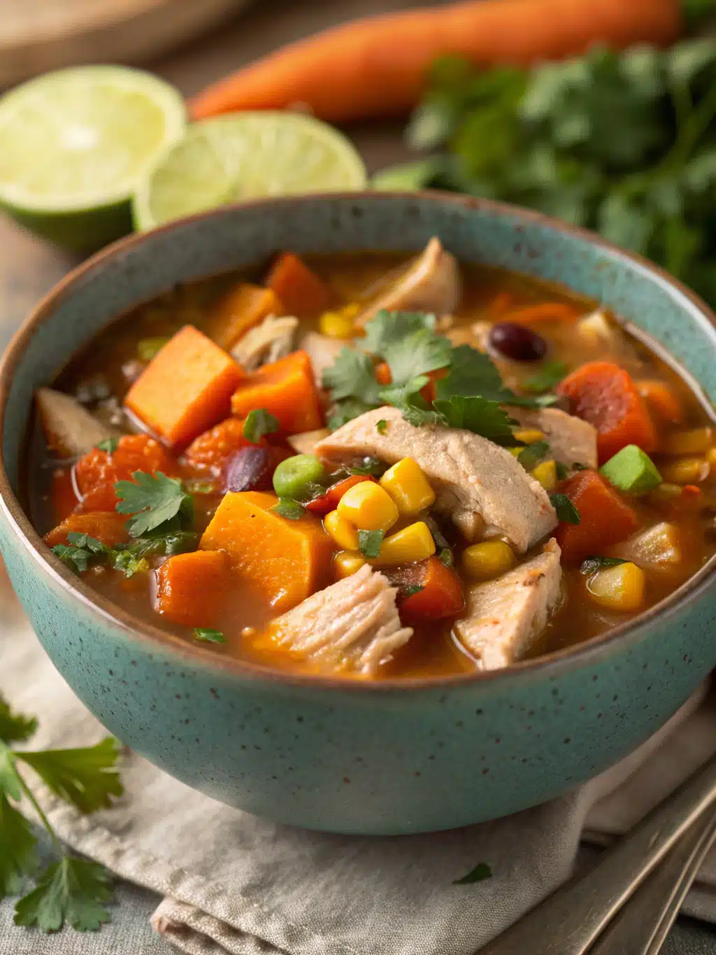 mexican sweet potato chicken soup