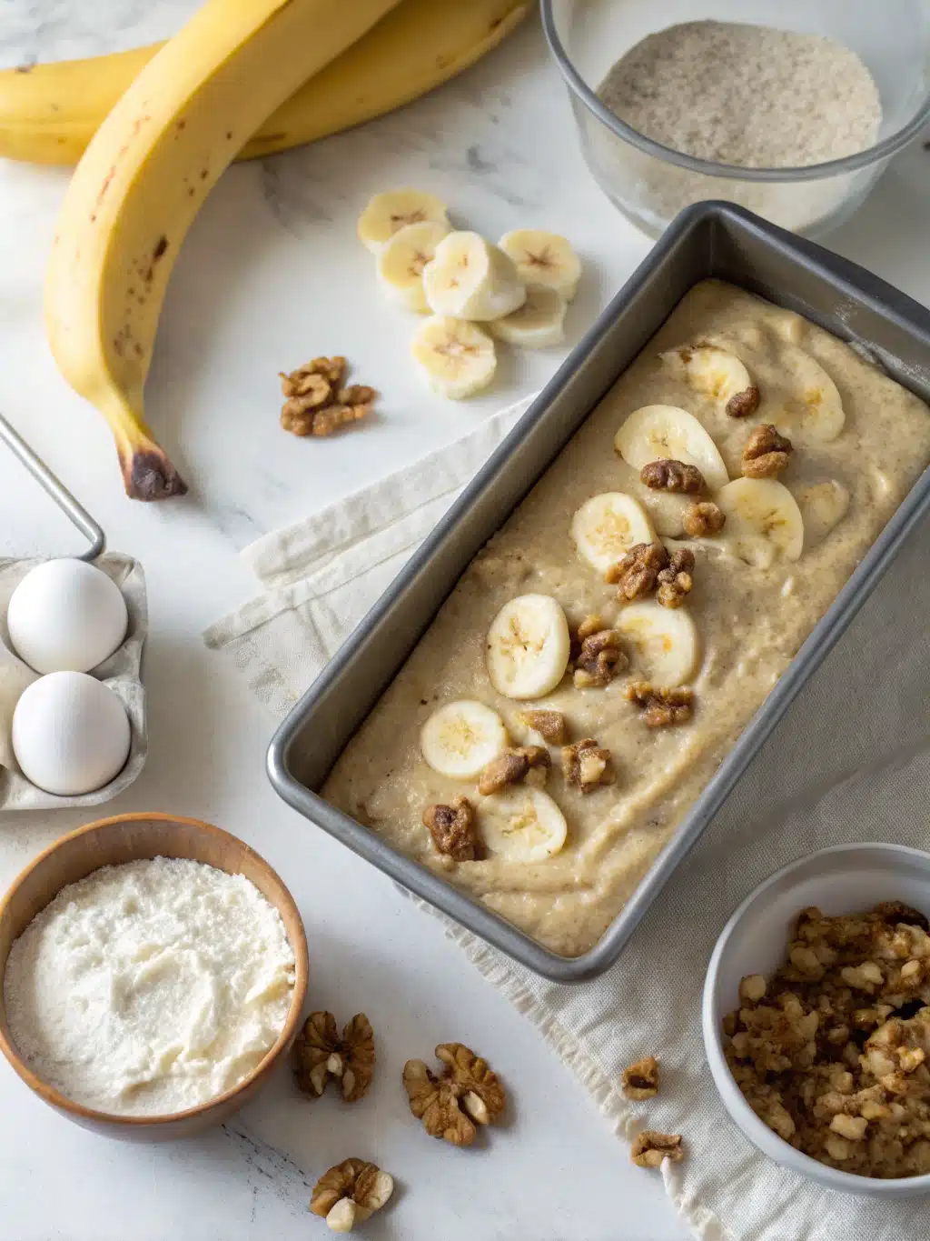 Golden-brown snickerdoodle banana bread fresh from the oven