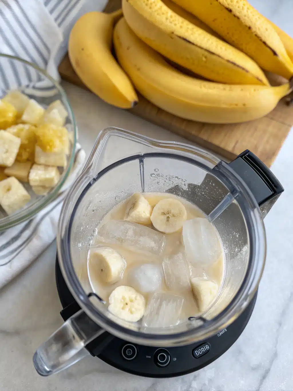 Finished snickerdoodle protein shake in a glass with cinnamon garnish