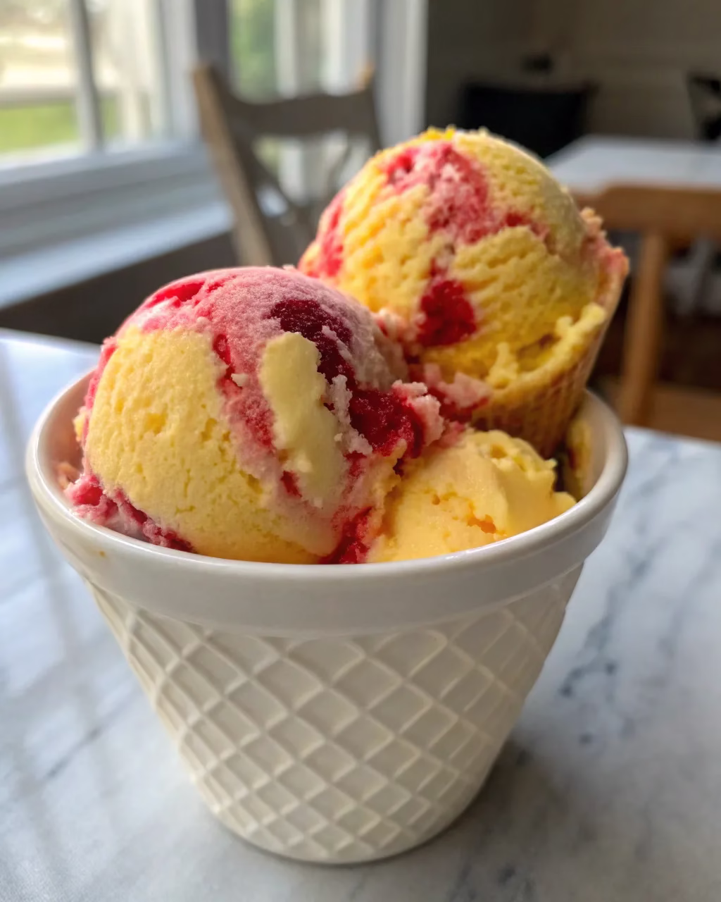Bold lemon cherry ice cream for a refreshing twist