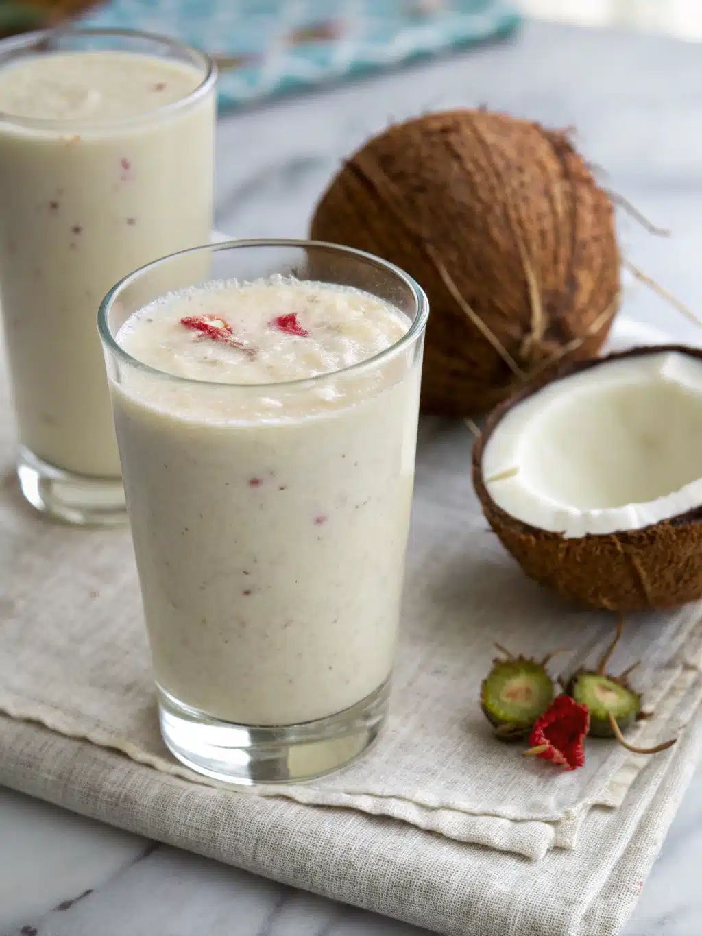 Elegant serving ideas for coconut water smoothie