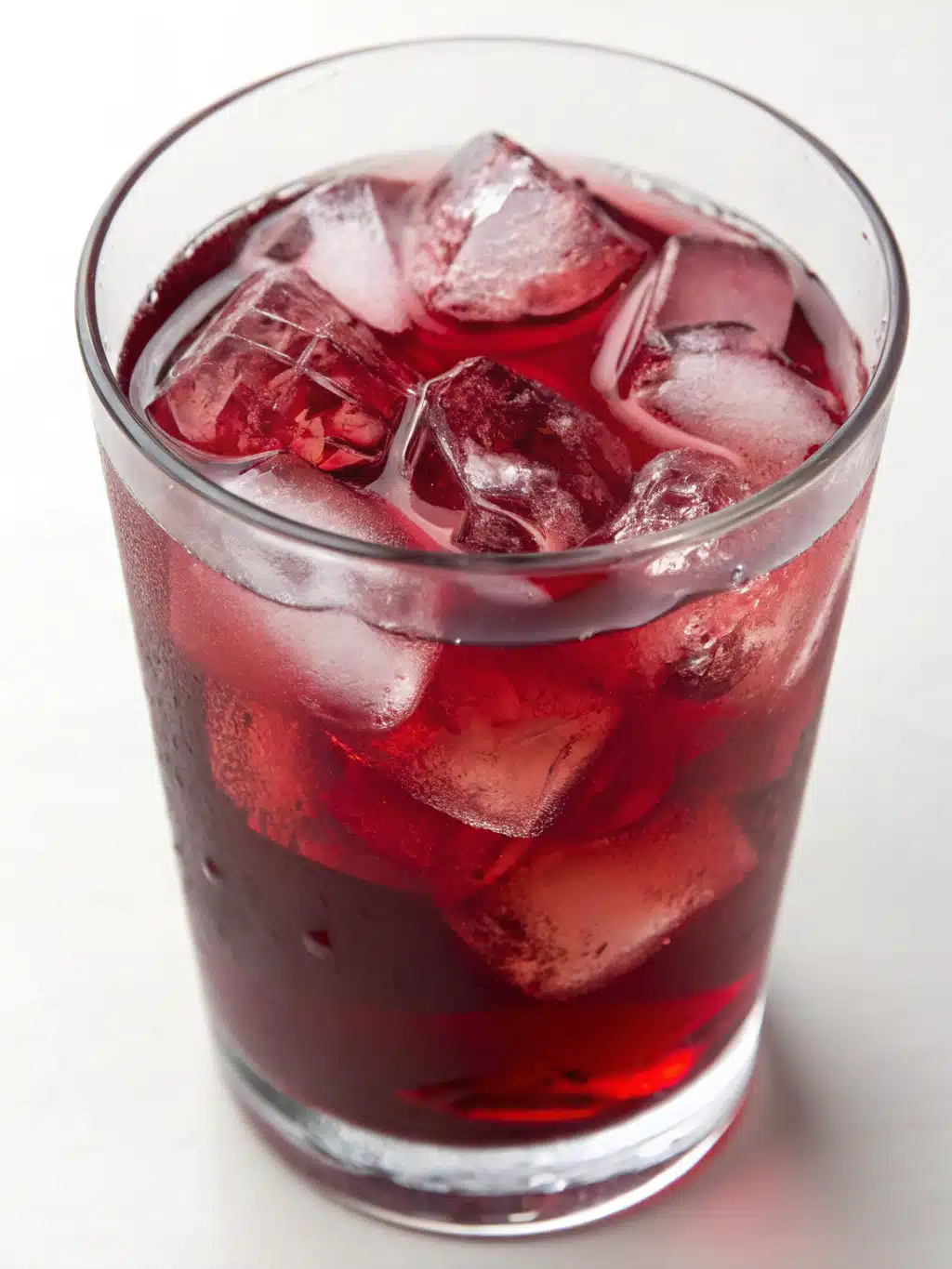 Elegant glass pitcher of hibiscus tea recipe with citrus slices and mint sprigs
