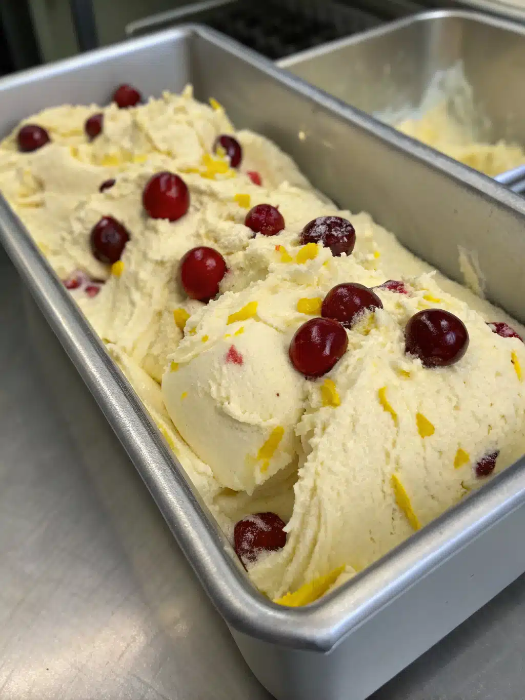Creative ways to serve homemade gelato Elegant serving of lemon cherry gelato with fresh cherries and mint garnish
