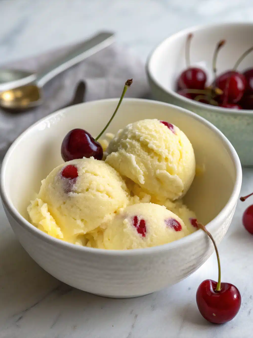 Elegant serving ideas for lemon cherry sorbet