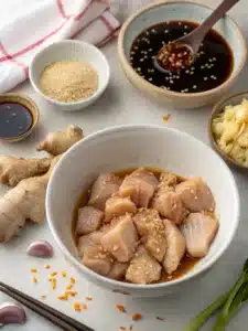 Try this easy Japanese chicken recipe with tender thighs glazed in a savory-sweet sauce of soy, honey, and ginger. Serve over steamed rice for a quick weeknight meal.
