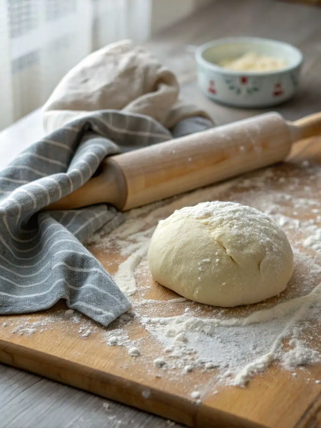 Brushing egg wash on shaped bagels before air frying