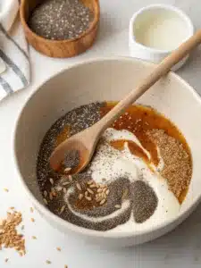Try this easy bariatric seed recipe with chia, flax, and pumpkin seeds—mixed with almond milk and honey for a nutritious, ready-to-eat breakfast or snack.