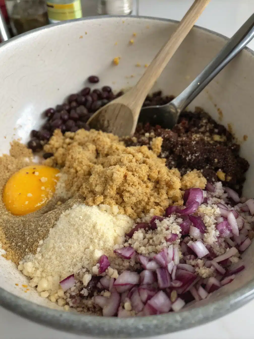 Cooking black bean patties in a skillet