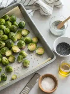 Roasted Brussels sprouts with maple syrup, pecans, and cranberries make delicious homemade healthy Thanksgiving sides easy to prepare and full of flavor.