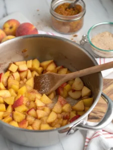 Creamy homemade peach butter recipe with ripe peaches, cinnamon, and vanilla—perfect on toast, pancakes, or yogurt. Easy stovetop method!