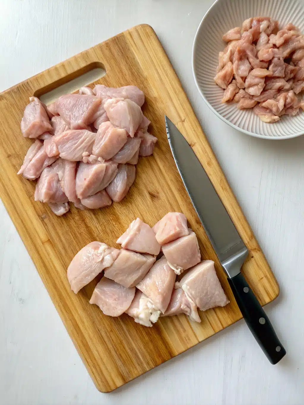 Mixing cornstarch slurry for Japanese chicken teriyaki sauce