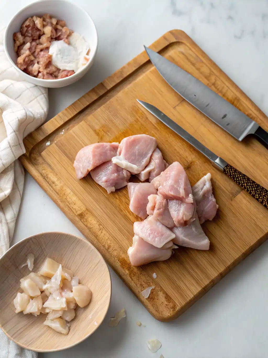 Chicken browning with Mounjaro herb mix in skillet