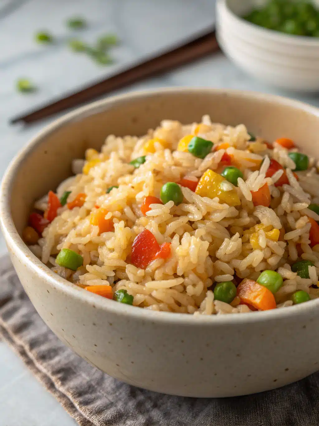 Creamy, spicy bang bang fried rice with sriracha mayo, scrambled eggs, and crisp veggies—ready in 20 minutes for an easy weeknight meal.