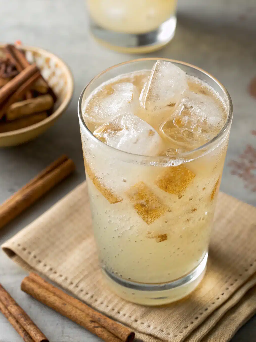 Elegant serving ideas for coconut water recipe with lime garnish and ice