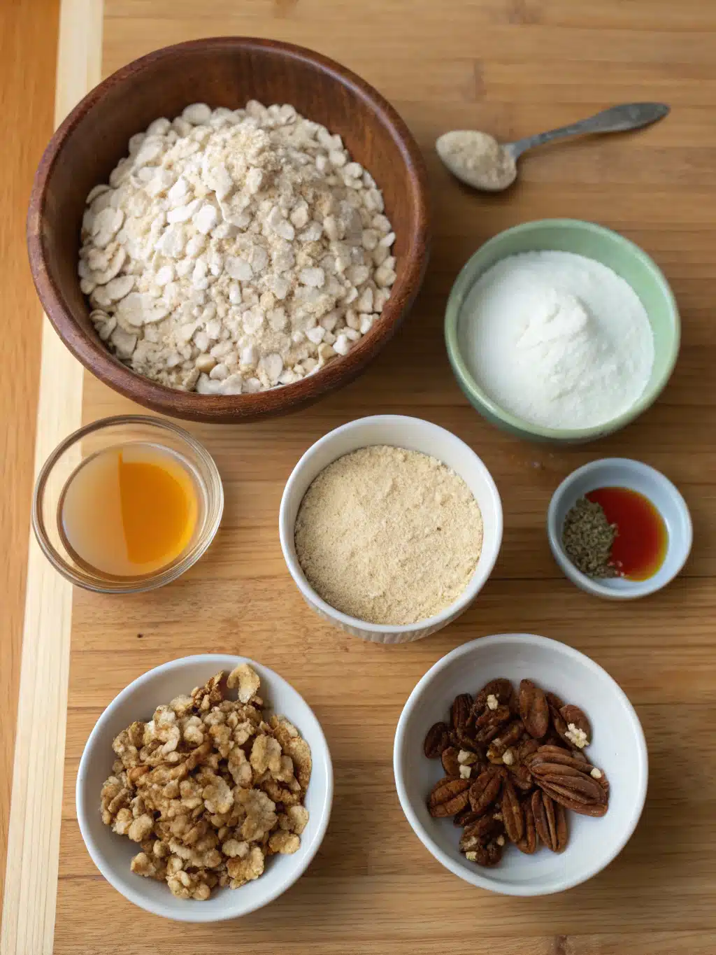 Fresh ingredients for zepbound recipe natural Ingredients for zepbound recipe natural including oats, walnuts, and chia seeds