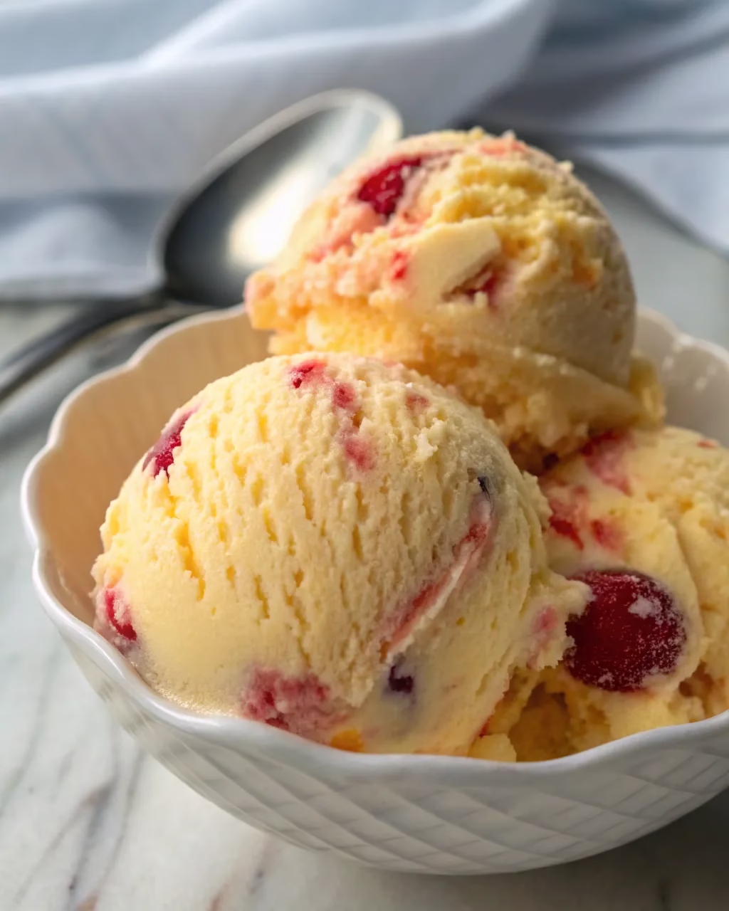 Lemon cherry ice cream – the best make-ahead summer joy
