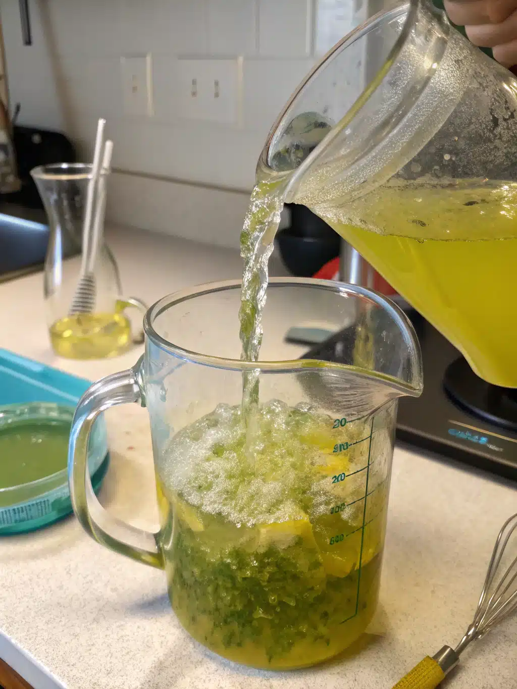 Tasting and adjusting green tea lemonade flavor