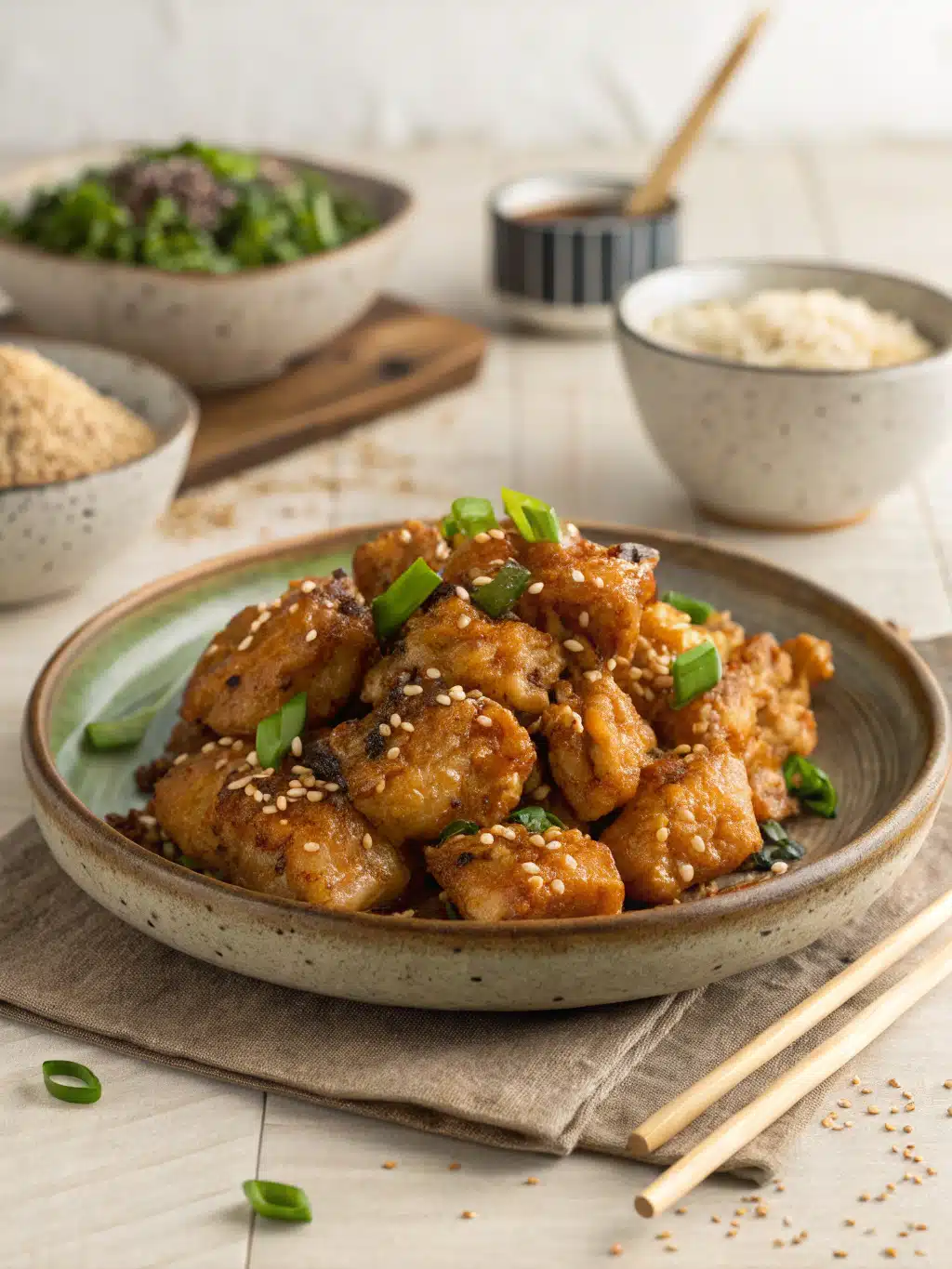 Try this easy Japanese chicken recipe with tender thighs glazed in a savory-sweet sauce of soy, honey, and ginger. Serve over steamed rice for a quick weeknight meal.