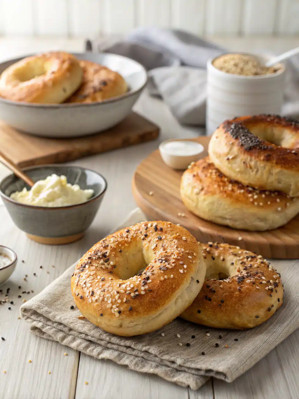 Make easy air fryer bagels with all-purpose flour and everything seasoning—golden, crisp, and ready in minutes. Perfect for breakfast or snacks!