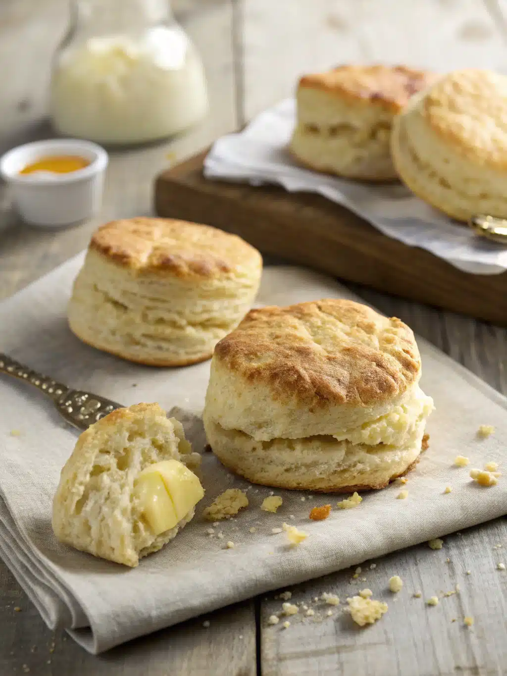 Whip up flaky, golden buttery biscuits recipe with cold cubed butter—perfectly baked and best served warm from the oven.