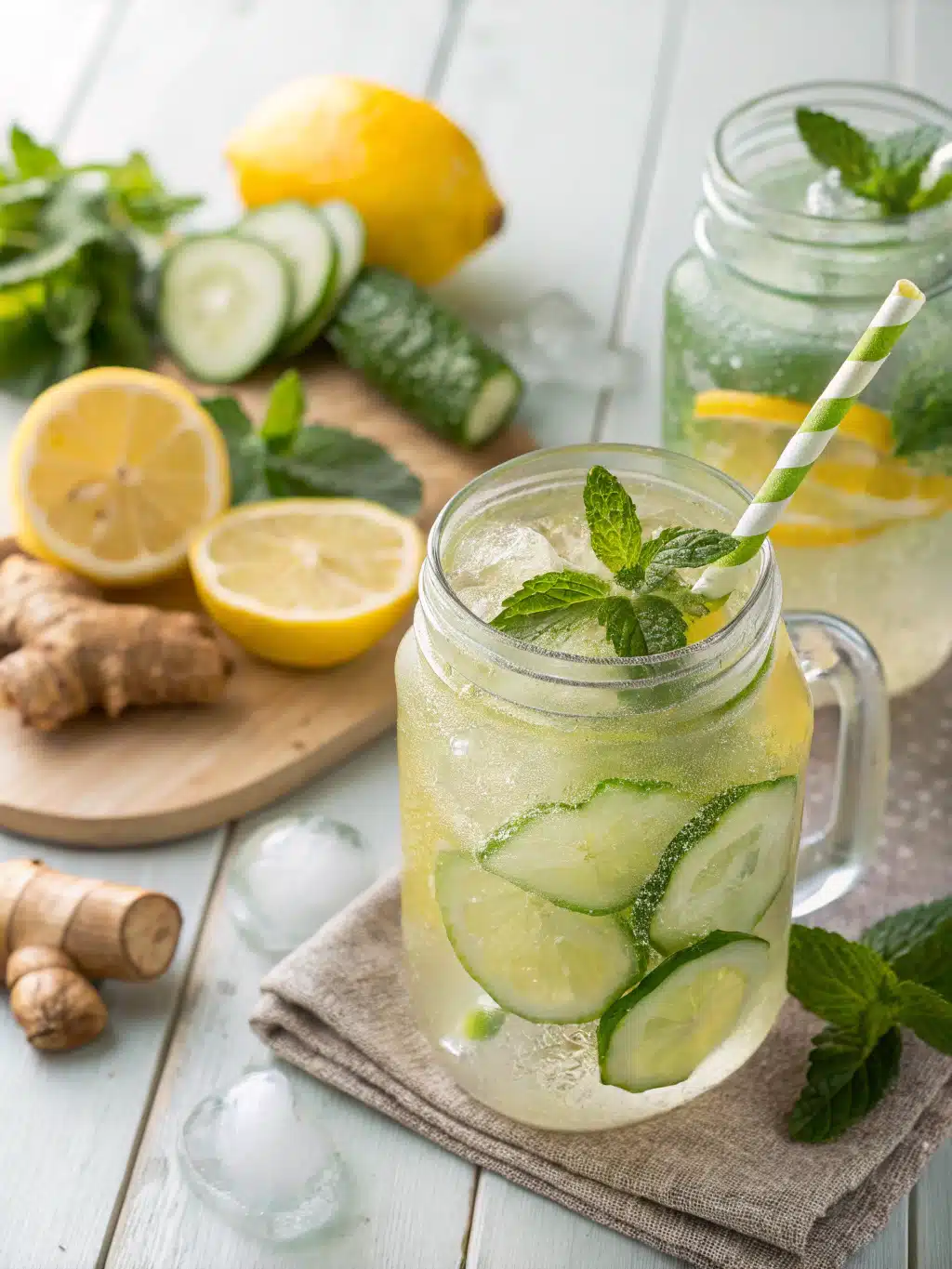 Discover a refreshing natural weight loss drink with fresh spinach, green apple, and cucumber—blended smooth and served chilled for a healthy boost.