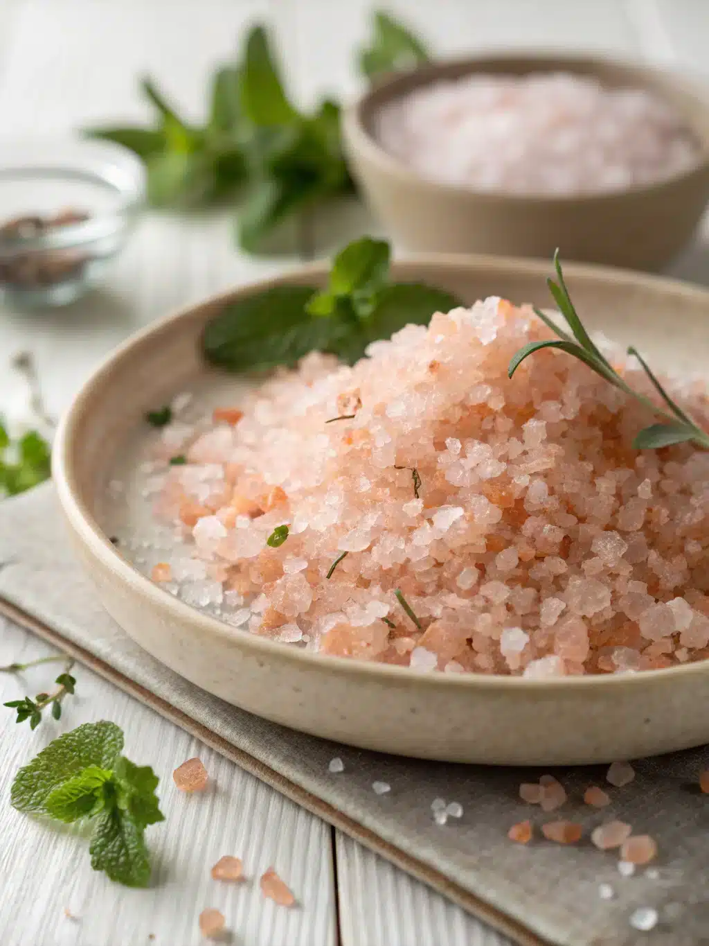 A refreshing glass of pink salt weight loss drink with lemon and honey