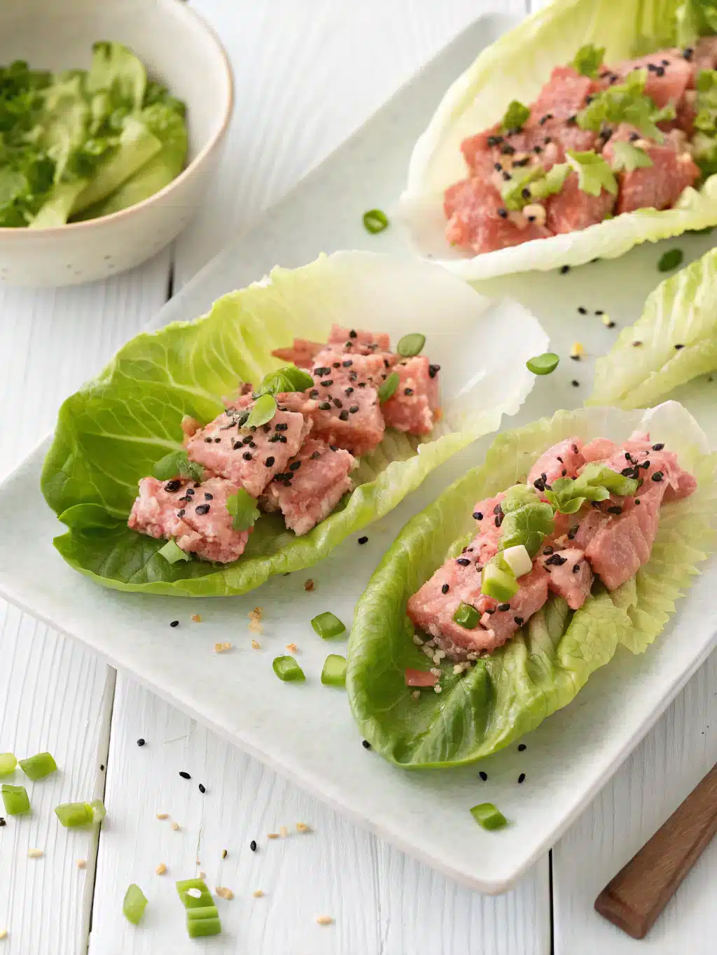 Light and fresh tuna lettuce wraps with crisp butter lettuce, creamy mayo-tuna filling, and a zesty lemon kick. Perfect for a quick, healthy lunch.