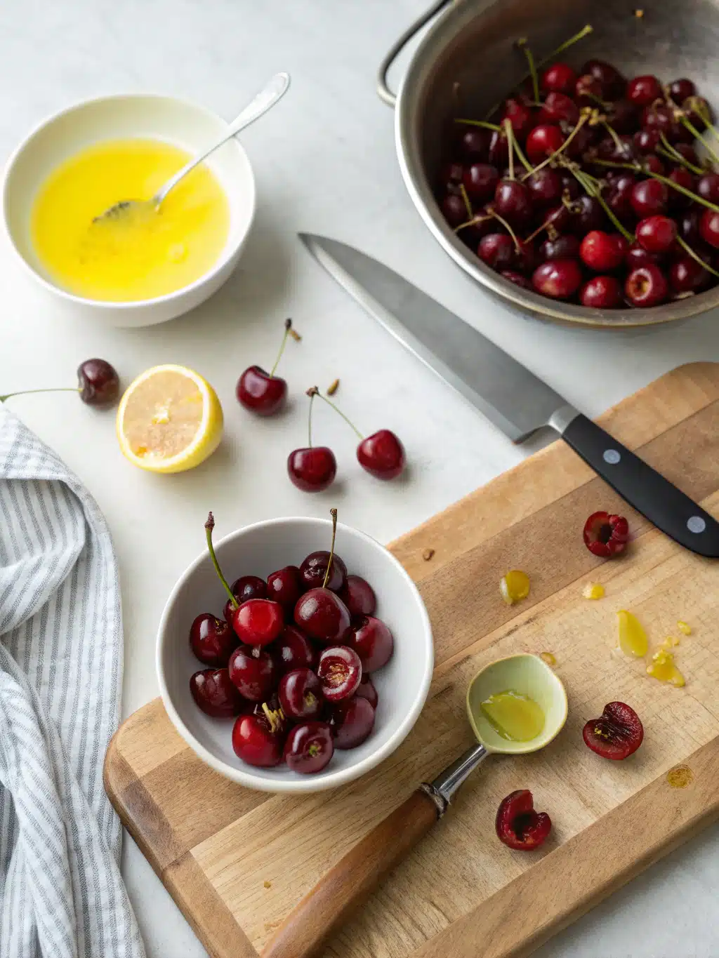 Chilling the cherry ice cream base for optimal texture