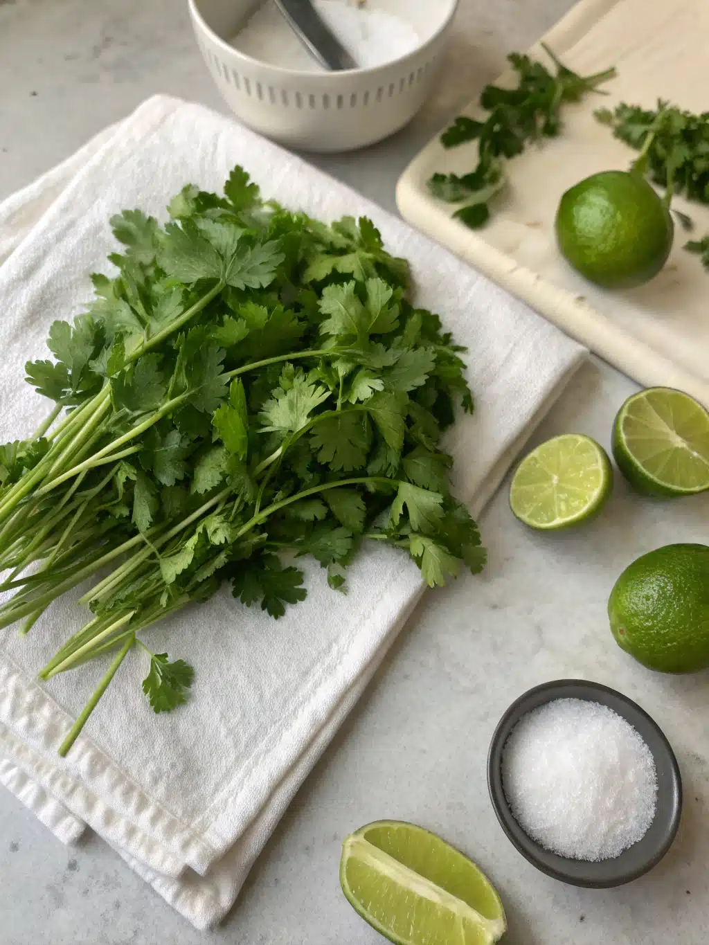 Smooth green mixture in blender Blending cilantro lime juice to perfection