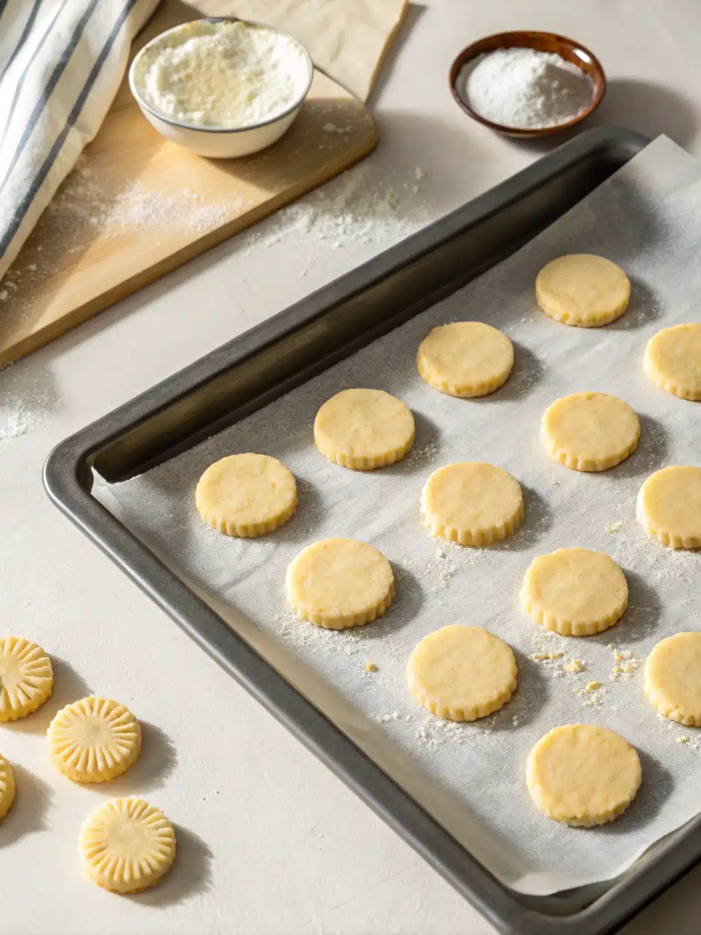 Freshly baked golden buttery biscuits on a wire rack