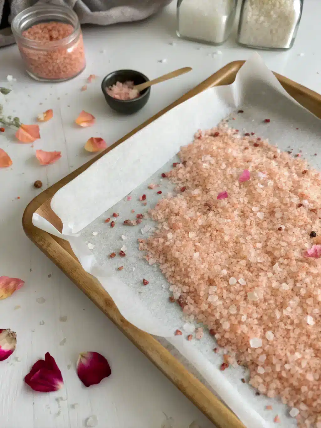 Finished mounjaro pink salt in a glass jar ready to use