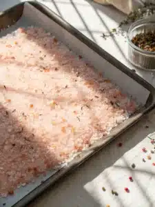 Learn how to make pink salt hack aromatic pink salt trick recipe with rosemary and thyme perfect for seasoning meats, roasted veggies, or fresh bread. Easy DIY blend!