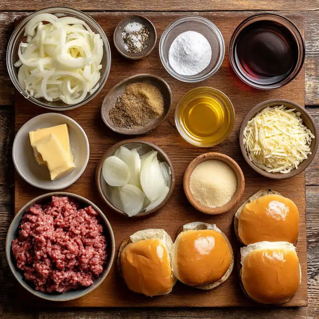 Ingredients for French Onion Sloppy Joes
