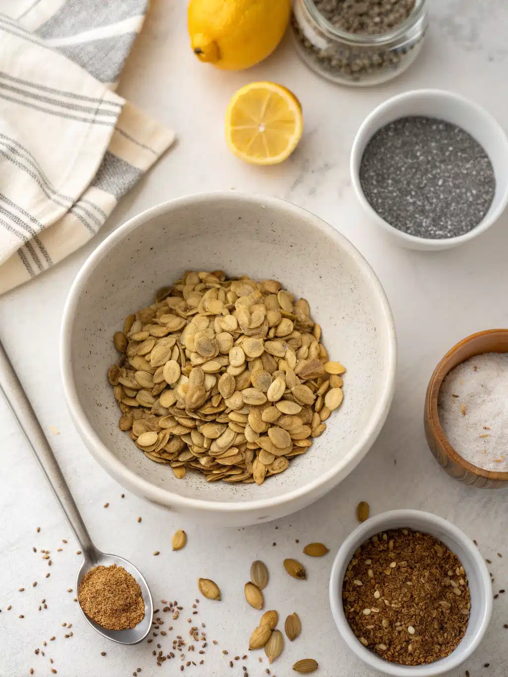 Grinding Bariatric Seed Trick mix into powder