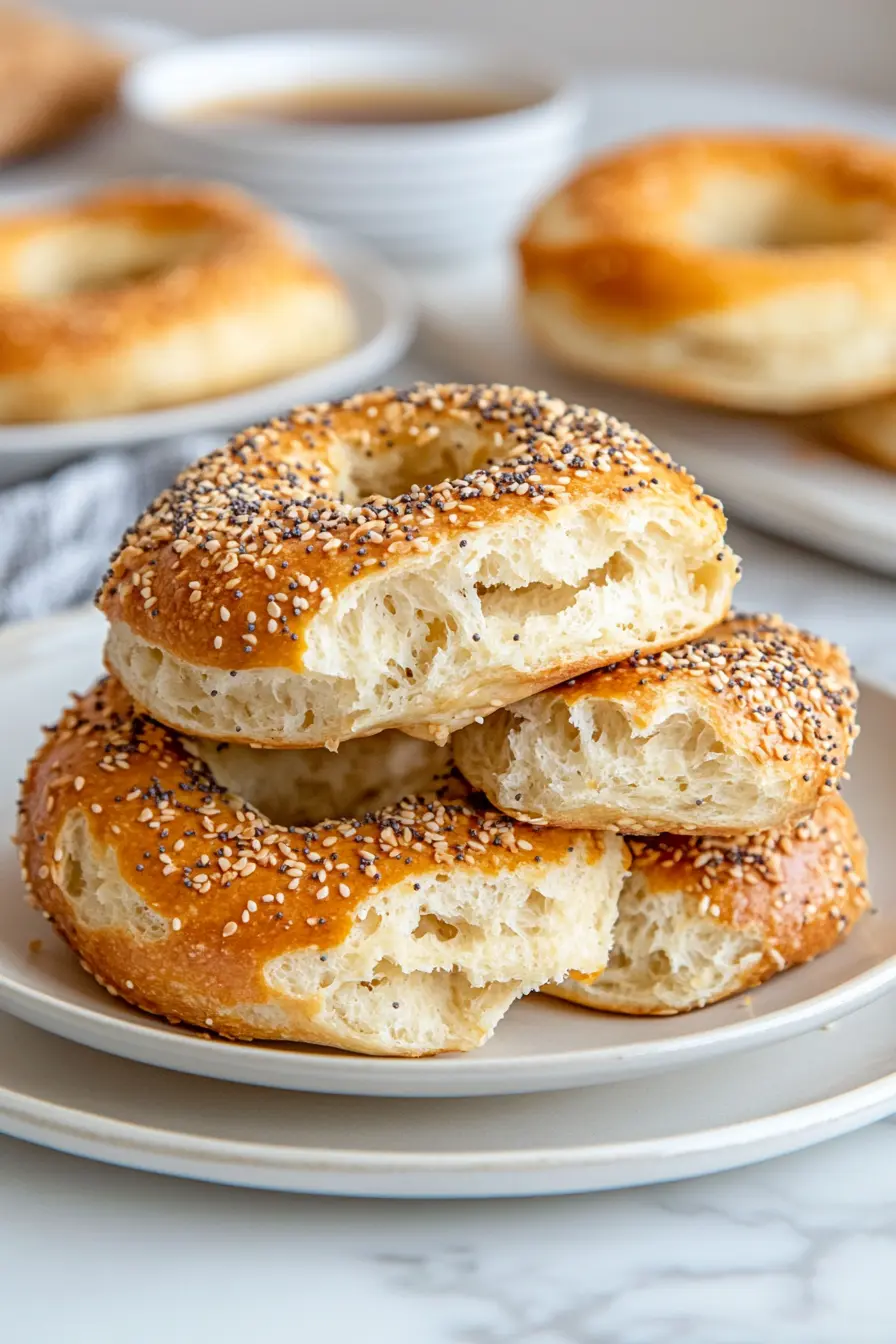Gluten free bagel fresh from the oven