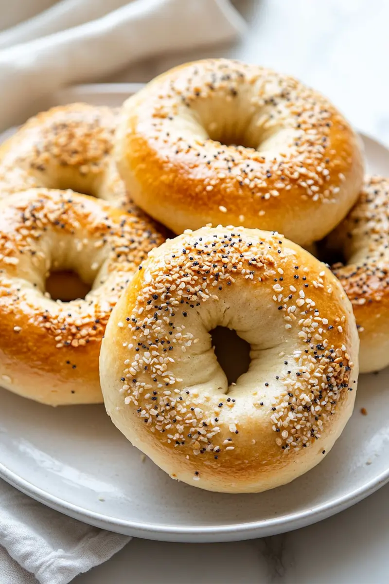 Freshly baked gluten free bagels