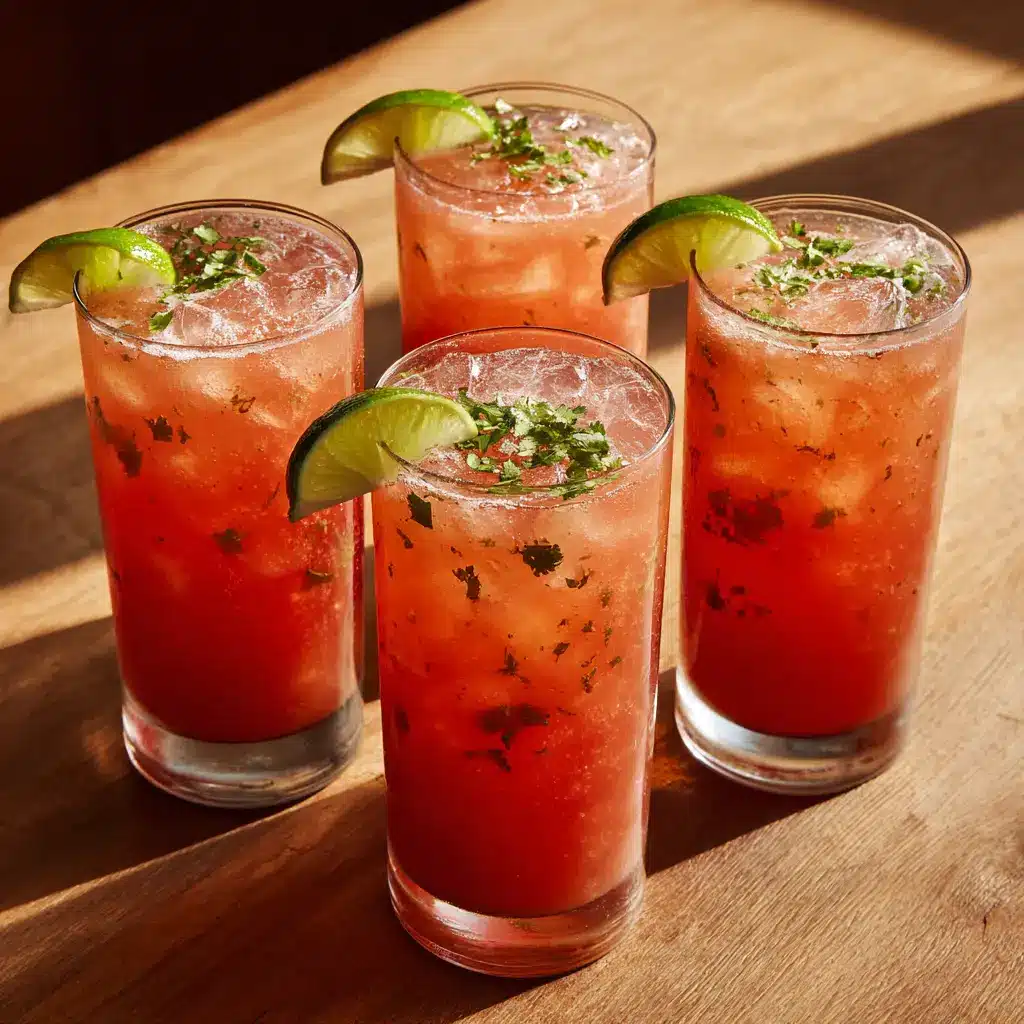 Serving vampiros mexicanos cocktail recipe with appetizers