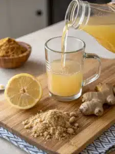 This Natural Mounjaro Recipe is a simple, refreshing drink made with just four ingredients: apple cider vinegar, lemon juice, ginger, and honey. Hailing from Brazil, this homemade recipe is celebrated for boosting metabolism, curbing cravings, and supporting weight loss. Ideal for busy mornings, it’s a natural, affordable, and effective way to start your day on the right note.